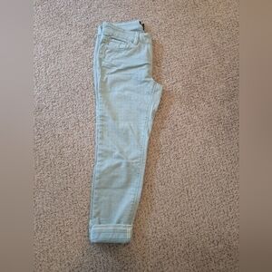 White House Black Market Women's Skinny Crop Pants. Teal.